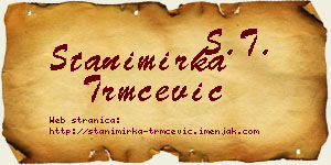 Stanimirka Trmčević vizit kartica